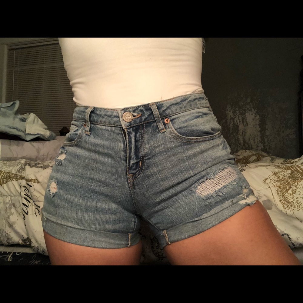 Aeropostal Midi Jean Shorts